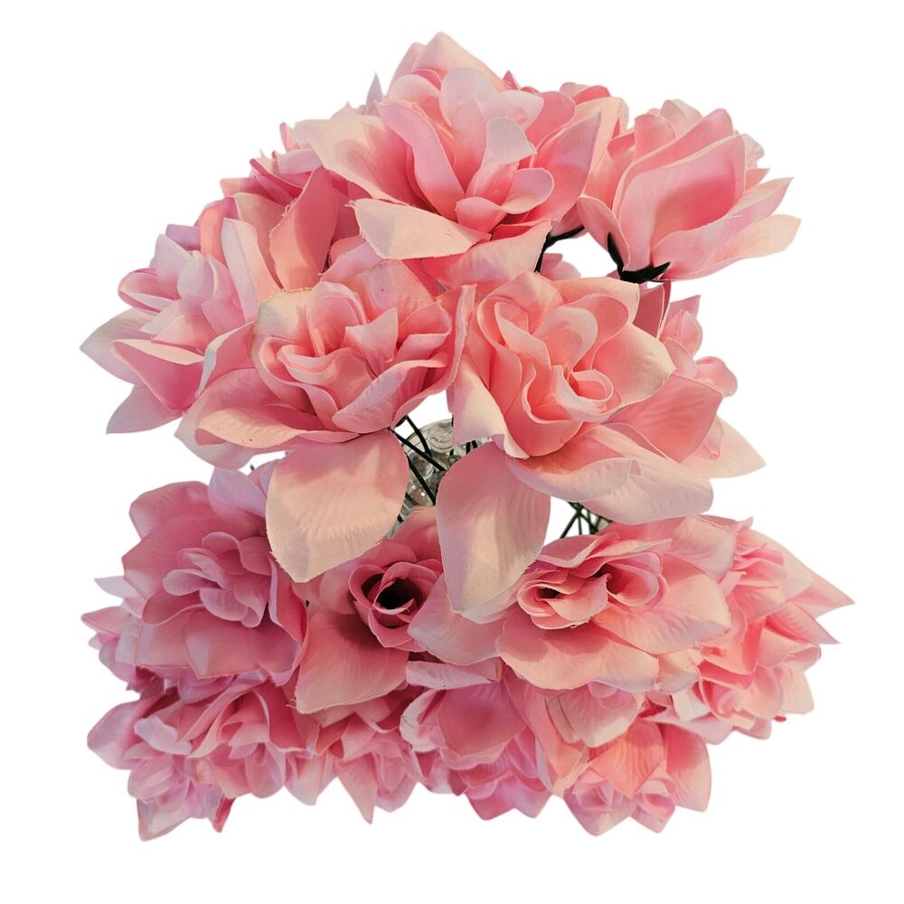 Pink Artificial Rose Stems 30pc Flowers Wedding Floral Decor Craft Supply Lot